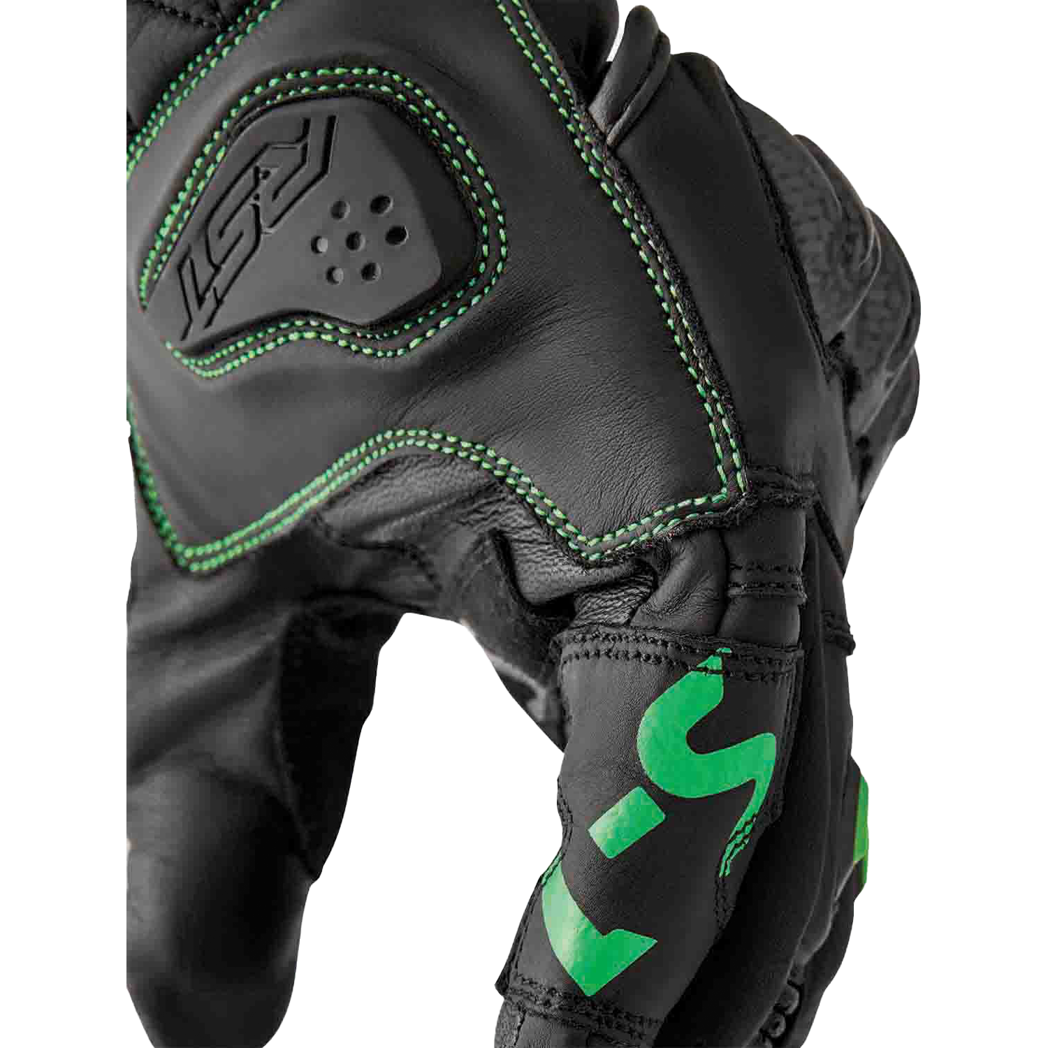 S1 Glove Blk/Flo Green Leather 2xl