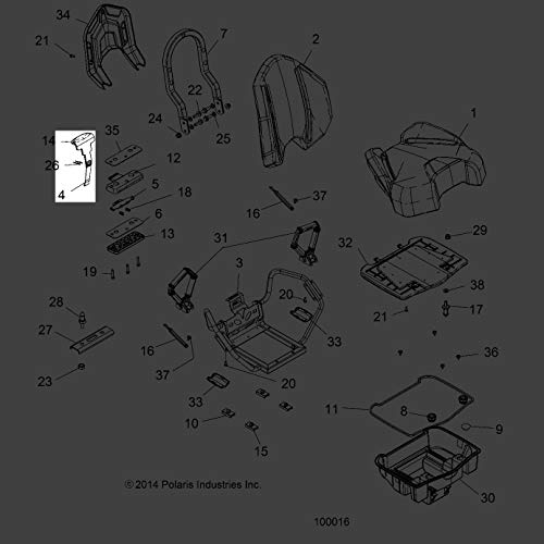 Polaris ATV Strap Assembly, Seat Latch, Genuine OEM Part 2686230, Qty 1