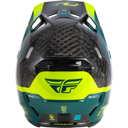 Formula S Carbon Byte Helmet Black Carbon/Teal/Lime 2x