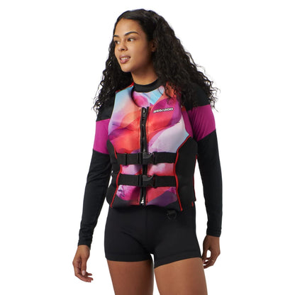 Sea-Doo Airflow Sunset Edition Adult Unisex PFD/Life Jacket (Ecoprene) 285988,Red,X-Large