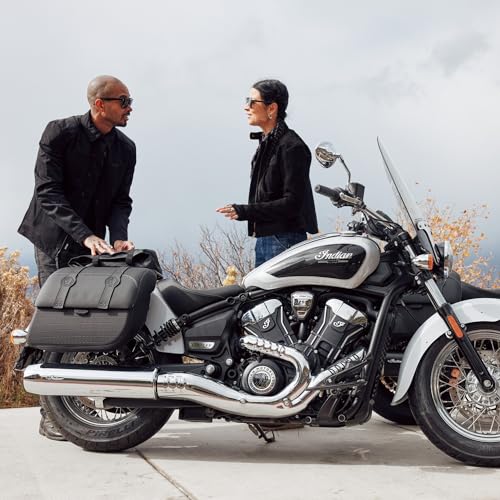 
                      
                        Indian Motorcycle Saddle Bags for Specific Scout Models, Touring Waterproof Black Vinyl Motorcycle Hard Saddlebags, Powersports Saddle Bags for Motorcycle Storage, 1 Pair - 2890257-VBA
                      
                    