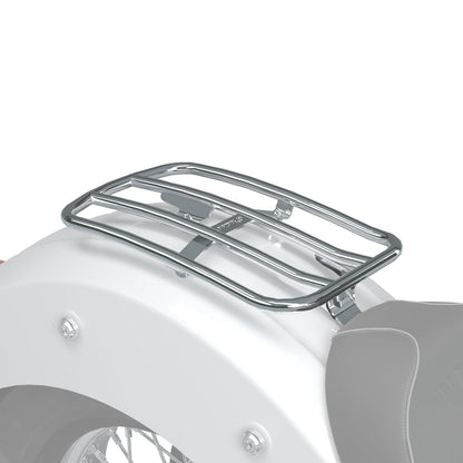 Indian Motorcycle Luggage Rack for Specific Scout Models, Chrome, Mounts On Motorcycle Rear Fender, Holds Up To 7 Lbs, Cargo Rack for Tail Bags for Motorcycles, Motorcycle Storage - 2890148-156