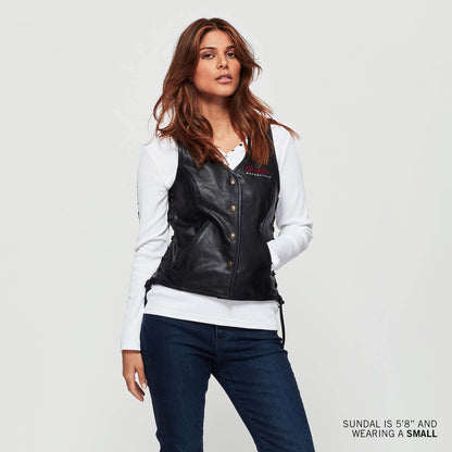 Indian Motorcycle Women's Lindy Vest, Black - XL - 286273909