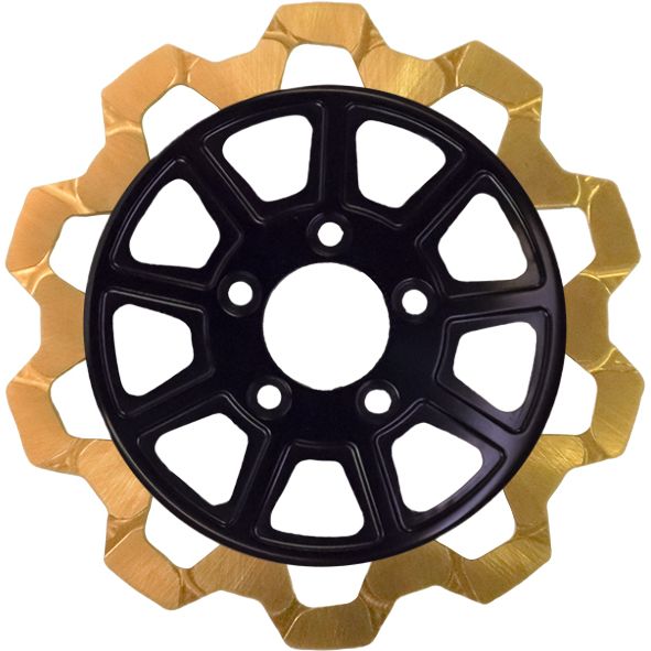 9 Spoke Rotor  Rear Blk/Gold Bow Tie 11.5" 6mm