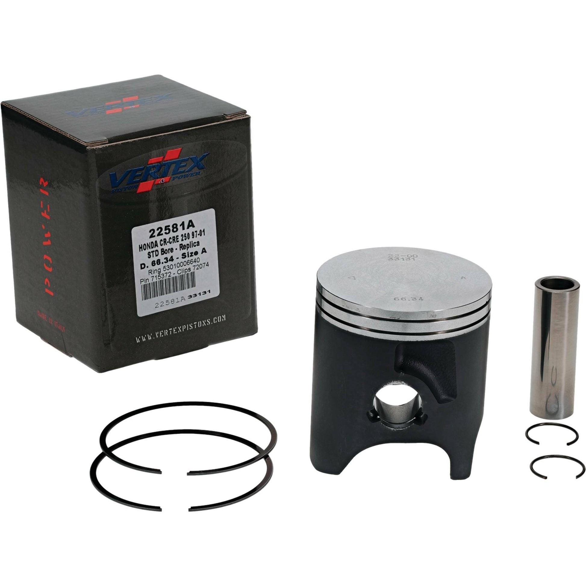 Piston Kit Cast 66.34/Std Hon