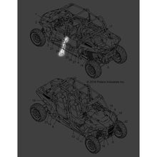 Polaris RZR Door Decal, Rear, Front, Left, Genuine OEM Part 7184595, Qty 1