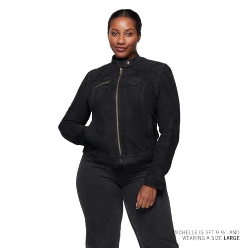 
                      
                        Indian Motorcycle Women's Cleveland Suede Jacket, Black - XL - 283337109
                      
                    