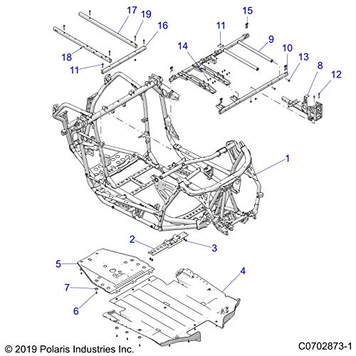 Polaris RZR Seat Base Weld, Front, E-Coat, Black, Genuine OEM Part 1024840-329, Qty 1