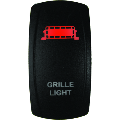 DragonFire Racing Lighted Switch Grill Light On/Off Red