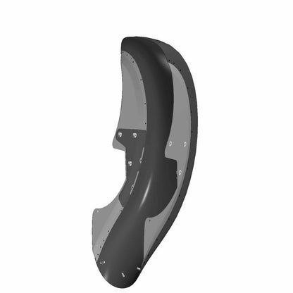 Indian Motorcycle Fender Assembly, Front, Cruiser Black with Indian Red, Genuine OEM Part 1019176-1468, Qty 1