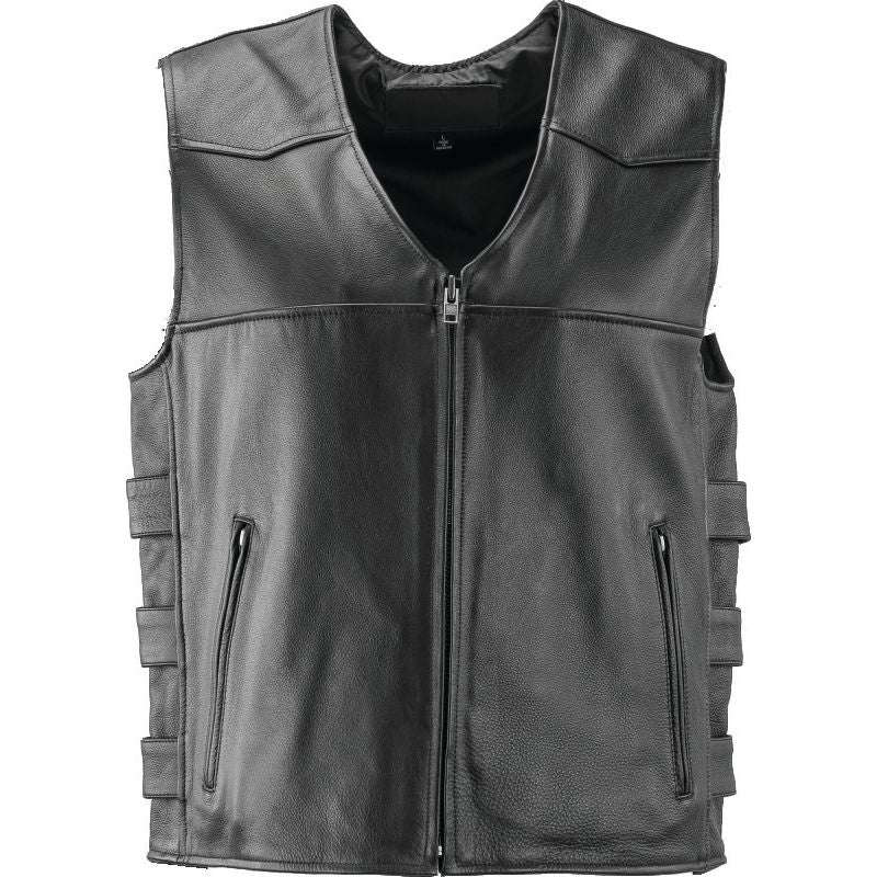 Kuryakyn Leather By River Road Plains Leather Vest Black - XL