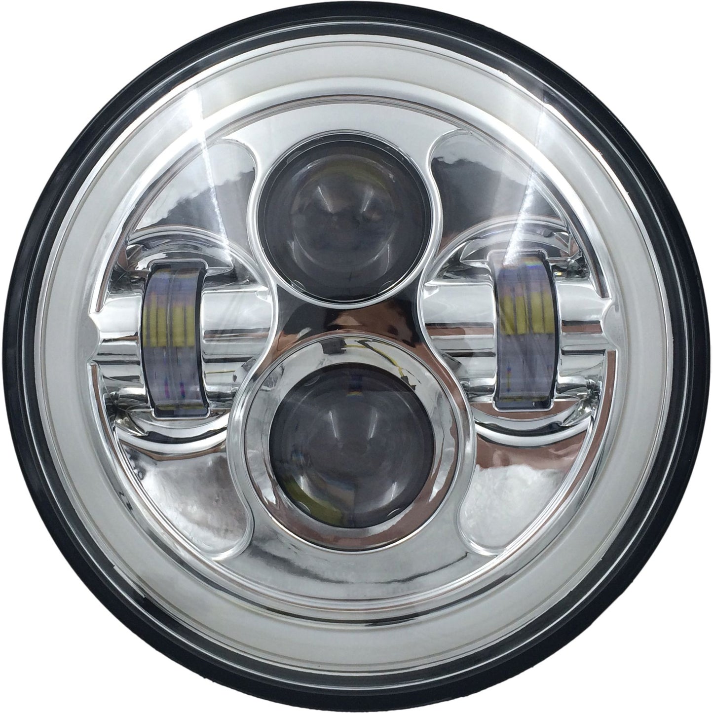 High Definition 7" Led Headlig Full Halo Chrome