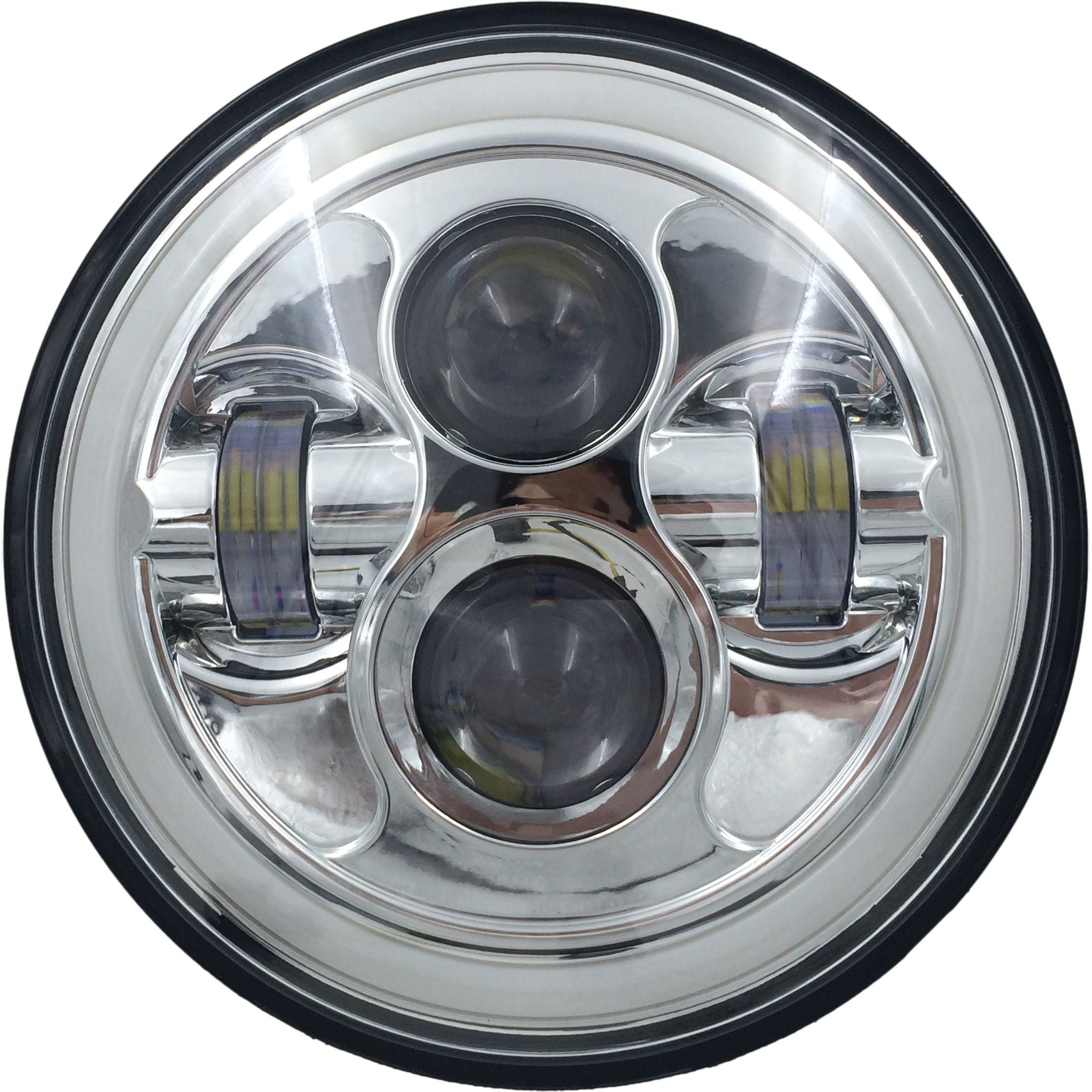 High Definition 7" Led Headlig Full Halo Chrome