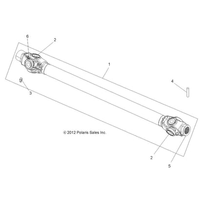 Polaris ATV Propshaft Yoke, Transmission, Genuine OEM Part 3235182, Qty 1