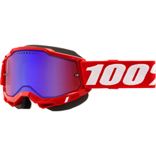 Accuri 2 Snowmobile Goggle Neon Red Mirror Red/Blue Lens