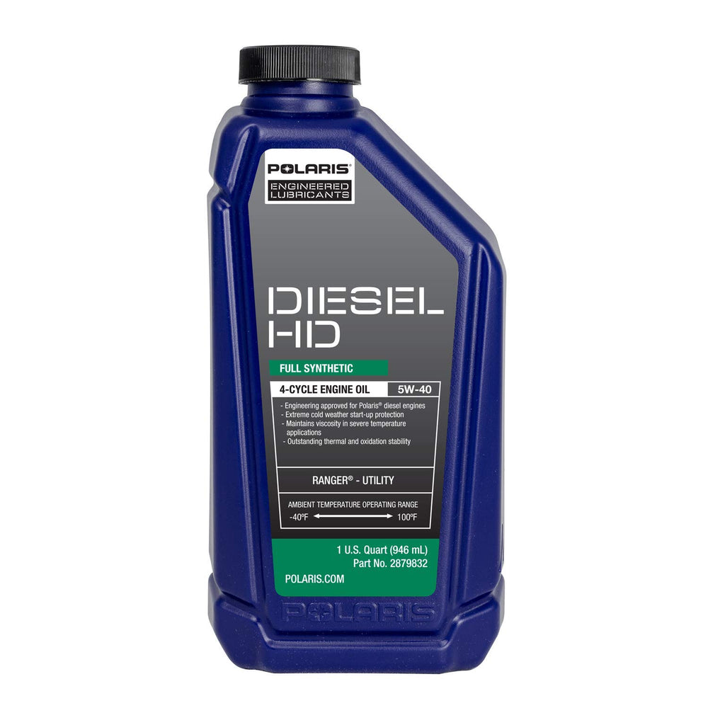 
                      
                        Polaris Diesel HD SAE 5W-40 Full Synthetic Oil 4 Cycle for Specific RANGER Diesel Models, Extreme Cold Weather Start Up Protection, Outstanding Thermal & Oxidation Stability, 1 Quart, Qty 1-2879832
                      
                    