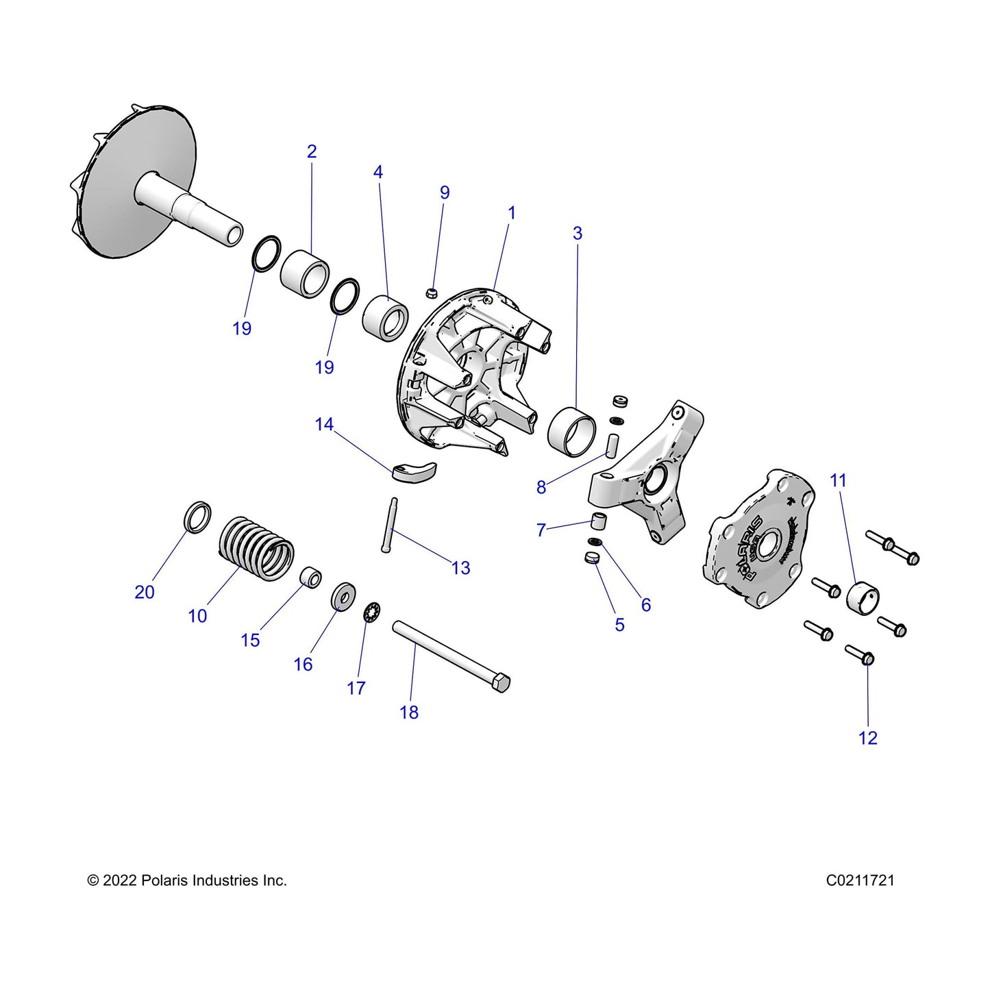 Polaris ATV Shift Weight Assembly, Genuine OEM Part 1323575, Qty 1