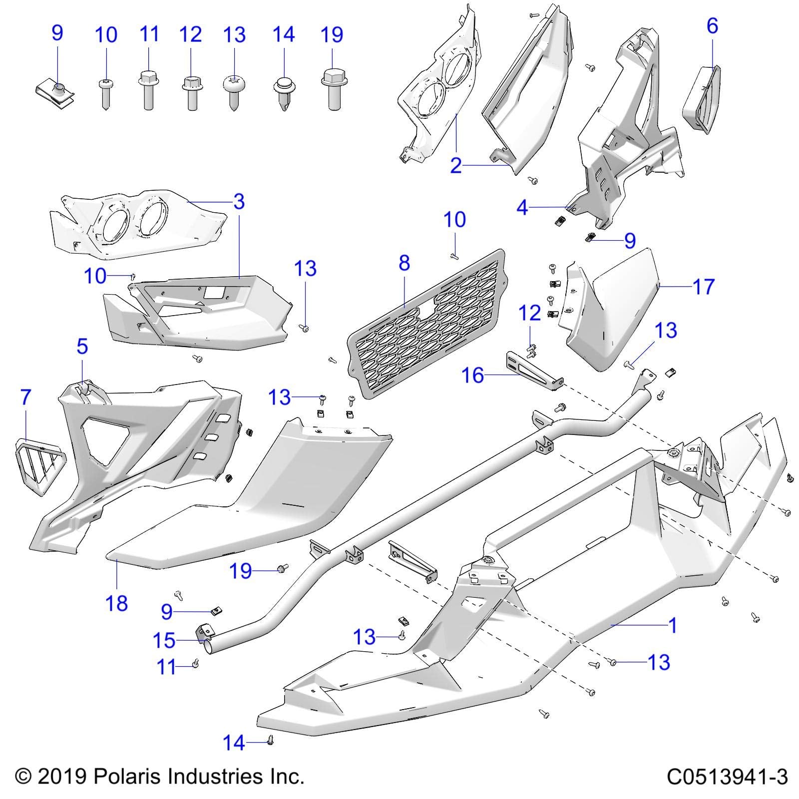 Polaris Slingshot PANEL-LED ACCENT,LOWER,RH,FAIRWAY GREEN, Genuine OEM Part 5455596-596, Qty 1