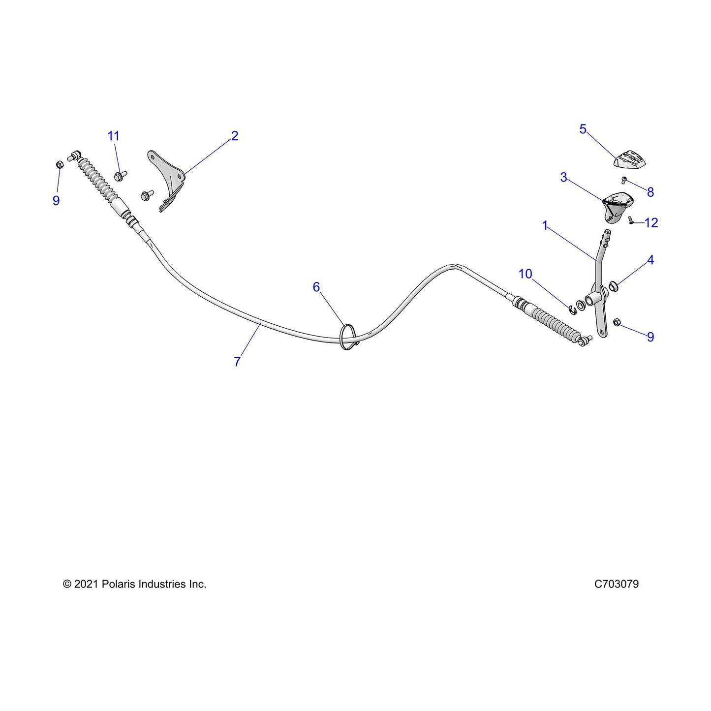 Polaris GEM E-Ring, Genuine OEM Part 7710901, Qty 1