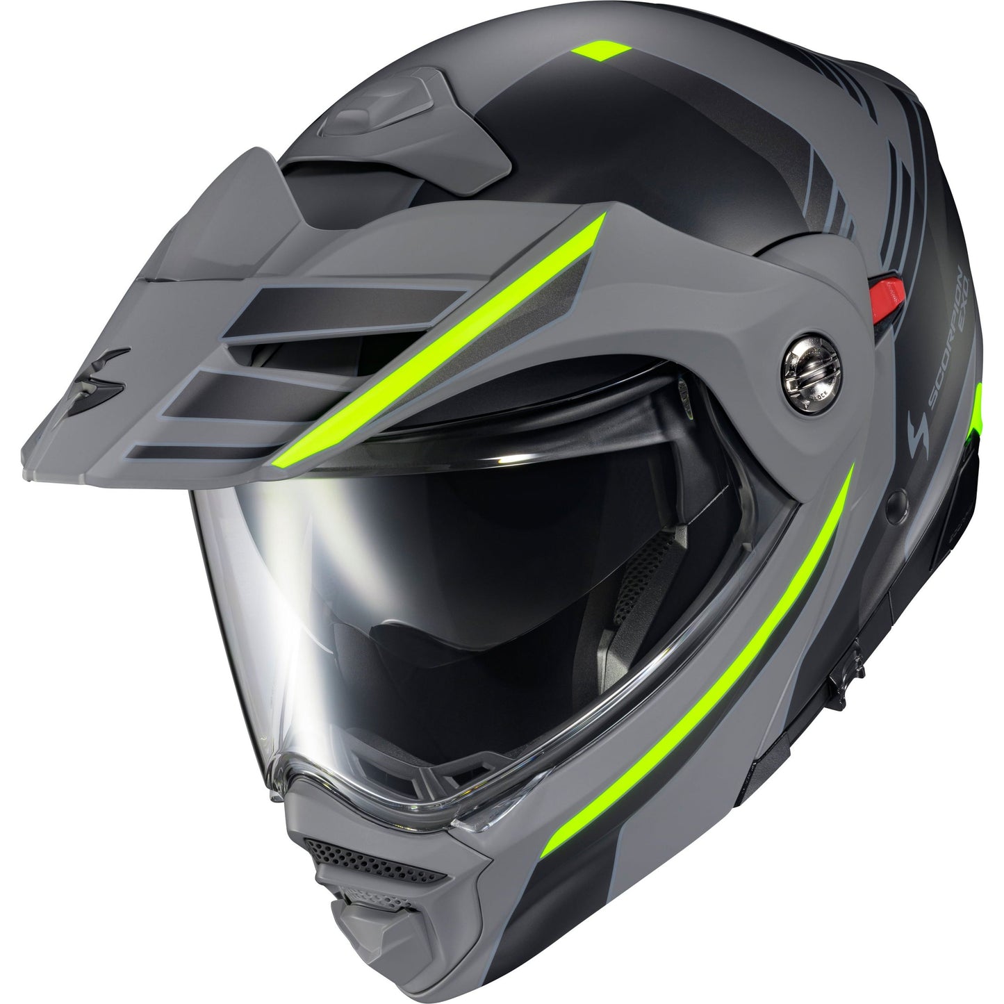 Exo At960 Modular Helmet Monk Grey/Hi Viz 3x