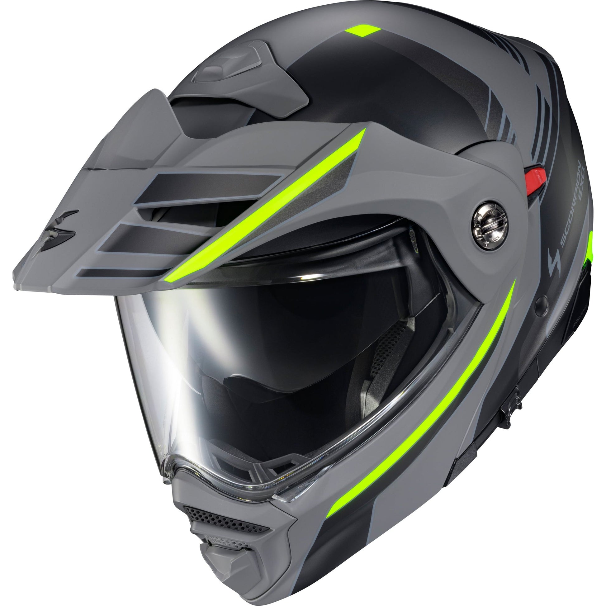 Exo At960 Modular Helmet Monk Grey/Hi Viz Md