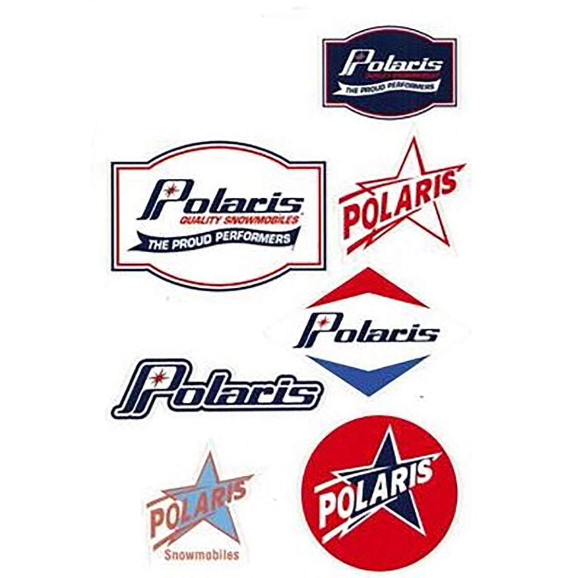 Polaris Off Road Sticker Sheet with Retro Logos