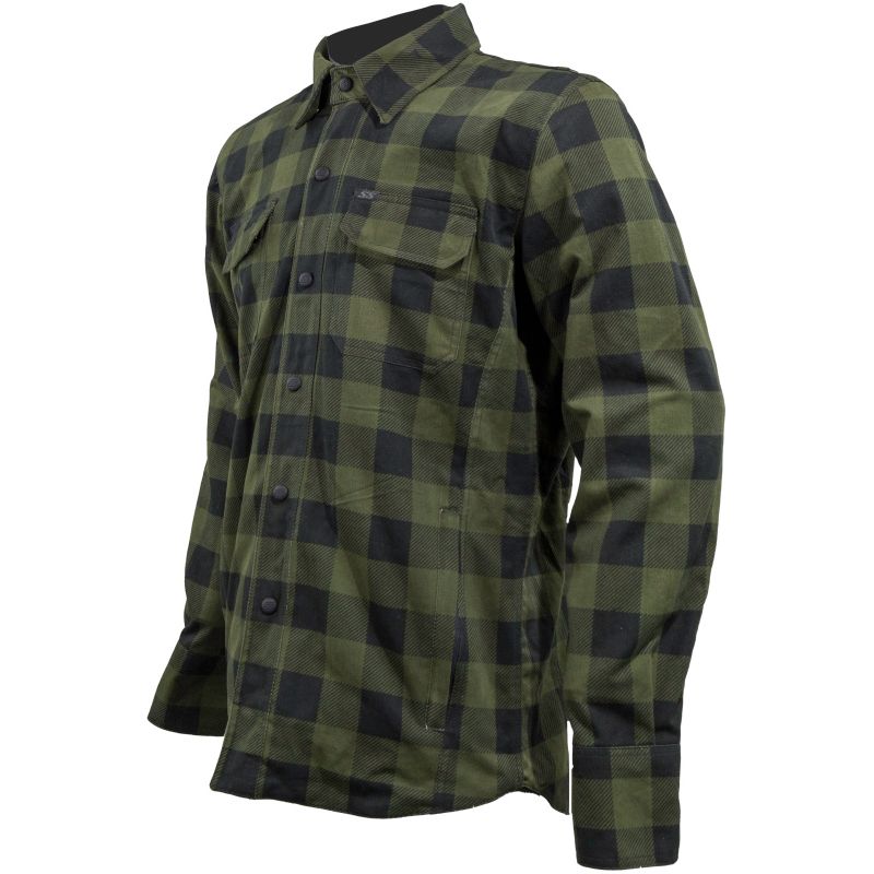 Speed and Strength True Grit Armored Motoshirt Olive/Black - Small