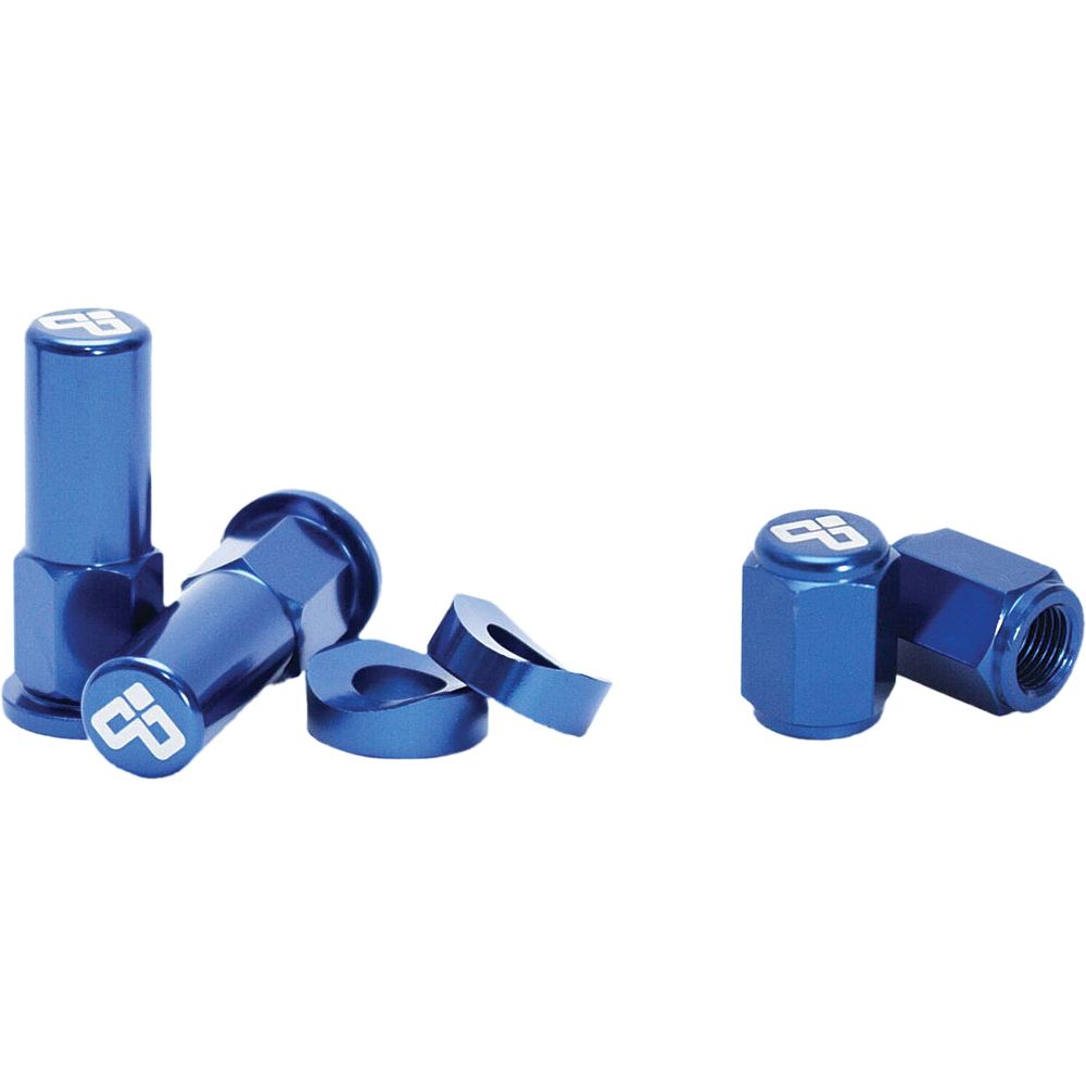 Rim Lock Nut & Valve Cap Kit Blue