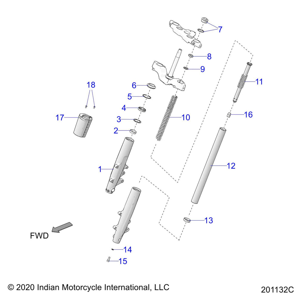 Indian Motorcycle Spring, Genuine OEM Part 7044104, Qty 1