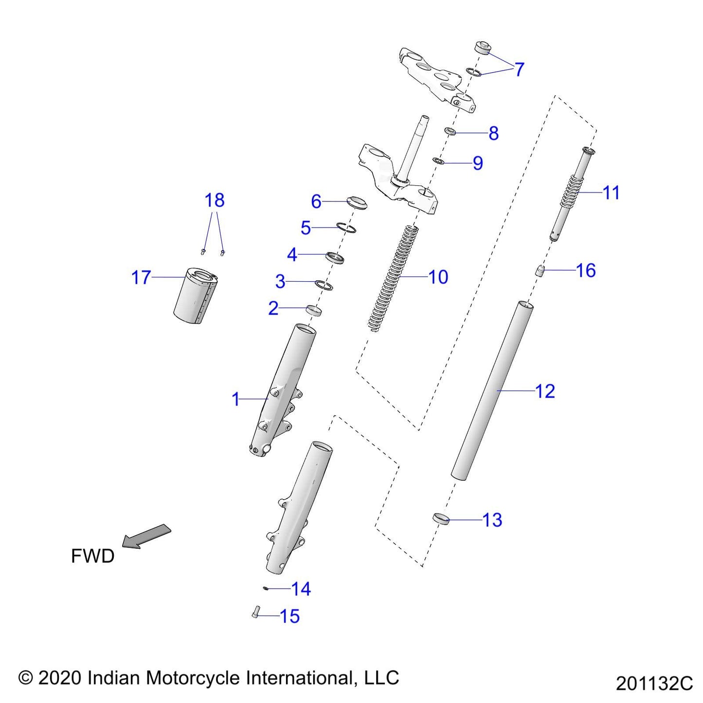 Indian Motorcycle Spring, Genuine OEM Part 7044104, Qty 1