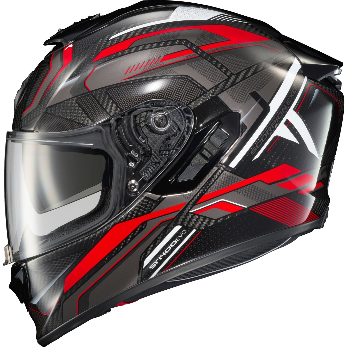 Exo St1400 Evo Carbon Helmet Hex Gloss Red Lg