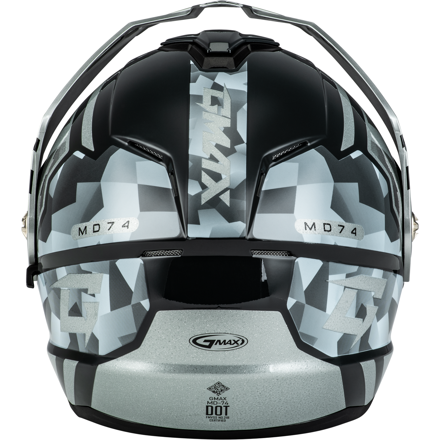 Md 74 Striker Modular Helmet W Slvr Shield Slvr/Blu Mtlc Md