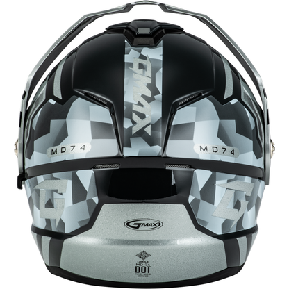 Md 74 Striker Modular Helmet W Slvr Shield Slvr/Blu Mtlc Md
