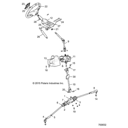 Polaris Ranger Power Steering Assembly, Genuine OEM Part 2413584, Qty 1