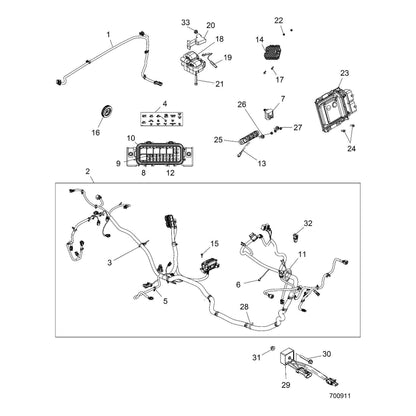Polaris RZR Injector Repair Harness Kit, Genuine OEM Part 2880406, Qty 1