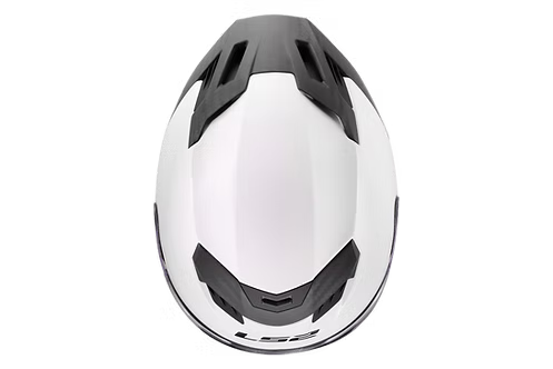 LS2 LIMITED EDITION SOLID - GLOSS WHITE SHELL/MATTE WEAVED CARBON & SPOILER - Dragon