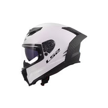 LS2 LIMITED EDITION SOLID - GLOSS WHITE SHELL/MATTE WEAVED CARBON & SPOILER - Dragon