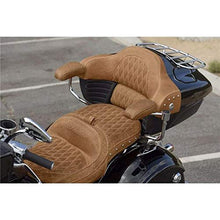 Indian Motorcycle Passenger Armrest Pads, Pair, Fits Specific Chieftain, Roadmaster, Chief, Springfield Models Equipped With Trunk, Desert Tan Genuine Leather, for Comfort and Support - 2880041-05