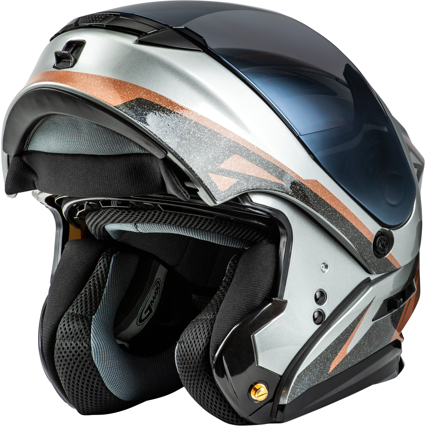 Md 01 Volta Helmet Grey/Black/Copper Metallic Lg