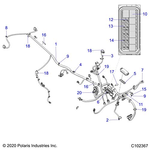Polaris ATV Main Harness, Evap, Genuine OEM Part 2415050, Qty 1