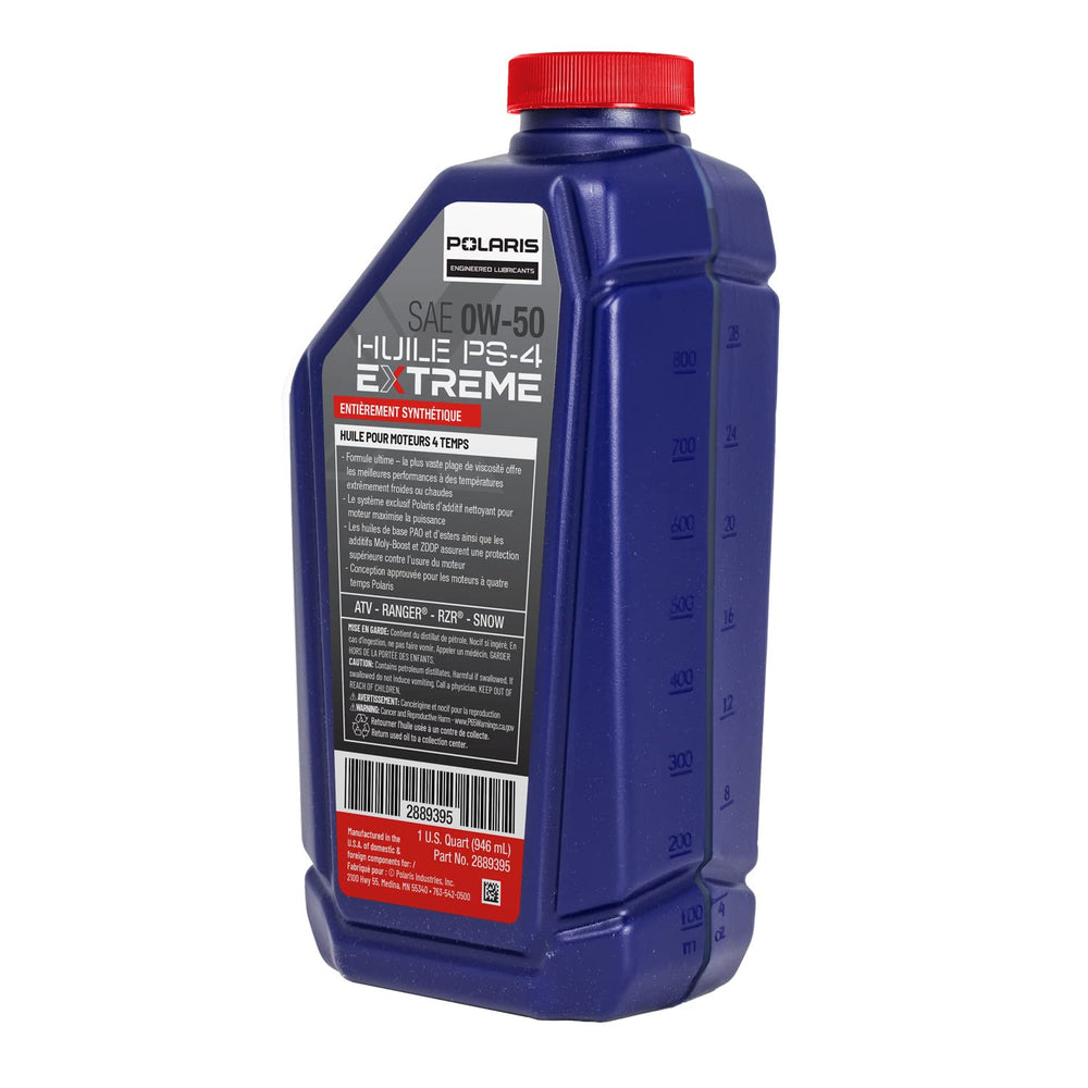 
                      
                        Polaris PS-4 Extreme Full Synthetic 0W-50 Engine Oil, 4-Stroke Engines - 2889395
                      
                    