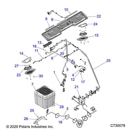 Polaris Ranger Harness Accessory, Genuine OEM Part 2413968, Qty 1