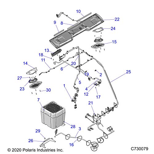Polaris Ranger Harness Accessory, Genuine OEM Part 2413968, Qty 1