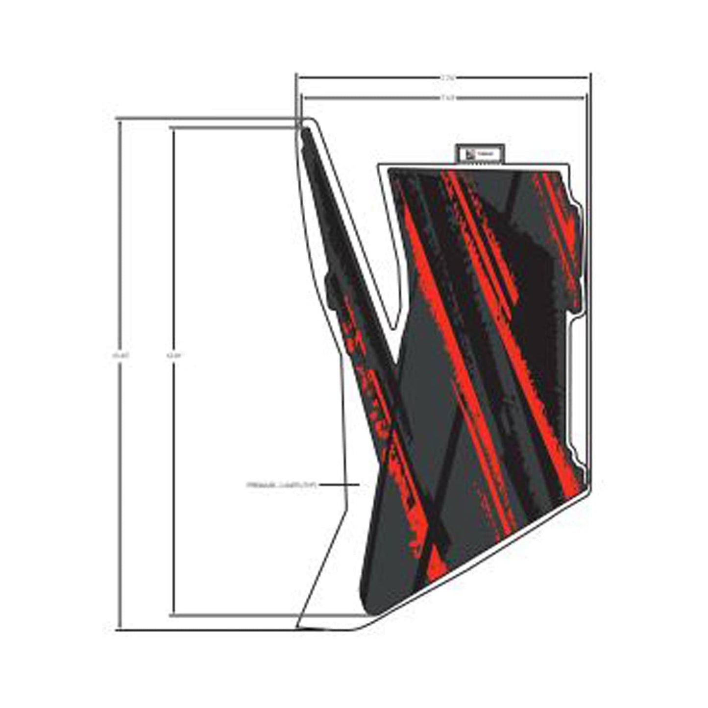 Polaris ATV Rear Fender Decal, Left, Genuine OEM Part 7184941, Qty 1