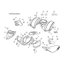 Polaris ATV Cab with Decal Assembly, Rear, Genuine OEM Part 0454830-453, Qty 1