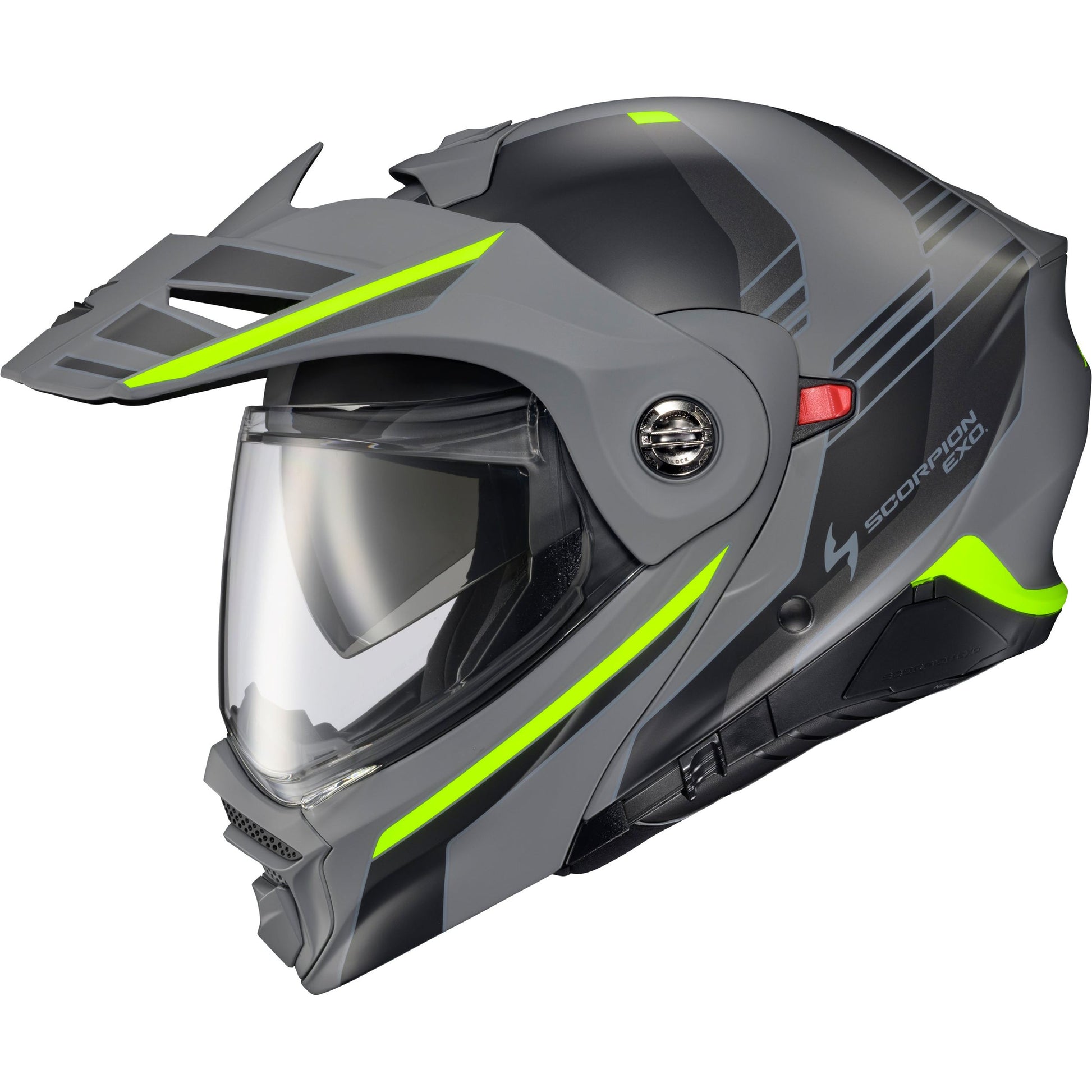 Exo At960 Modular Helmet Monk Grey/Hi Viz Lg