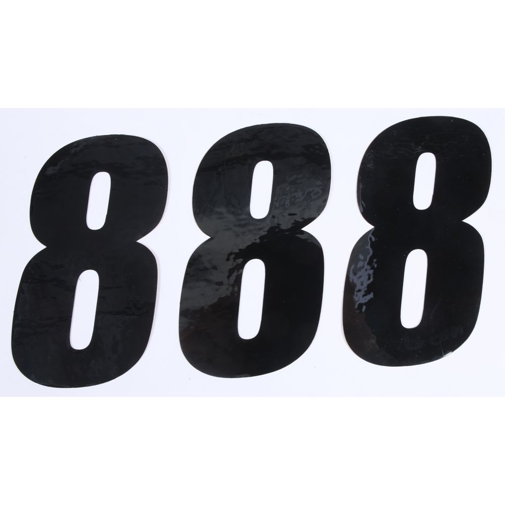 Number 8 Black 6" 3/Pk