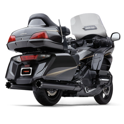 4" Slip On Dual Cut Tips Black Hon Gl1800/F6b