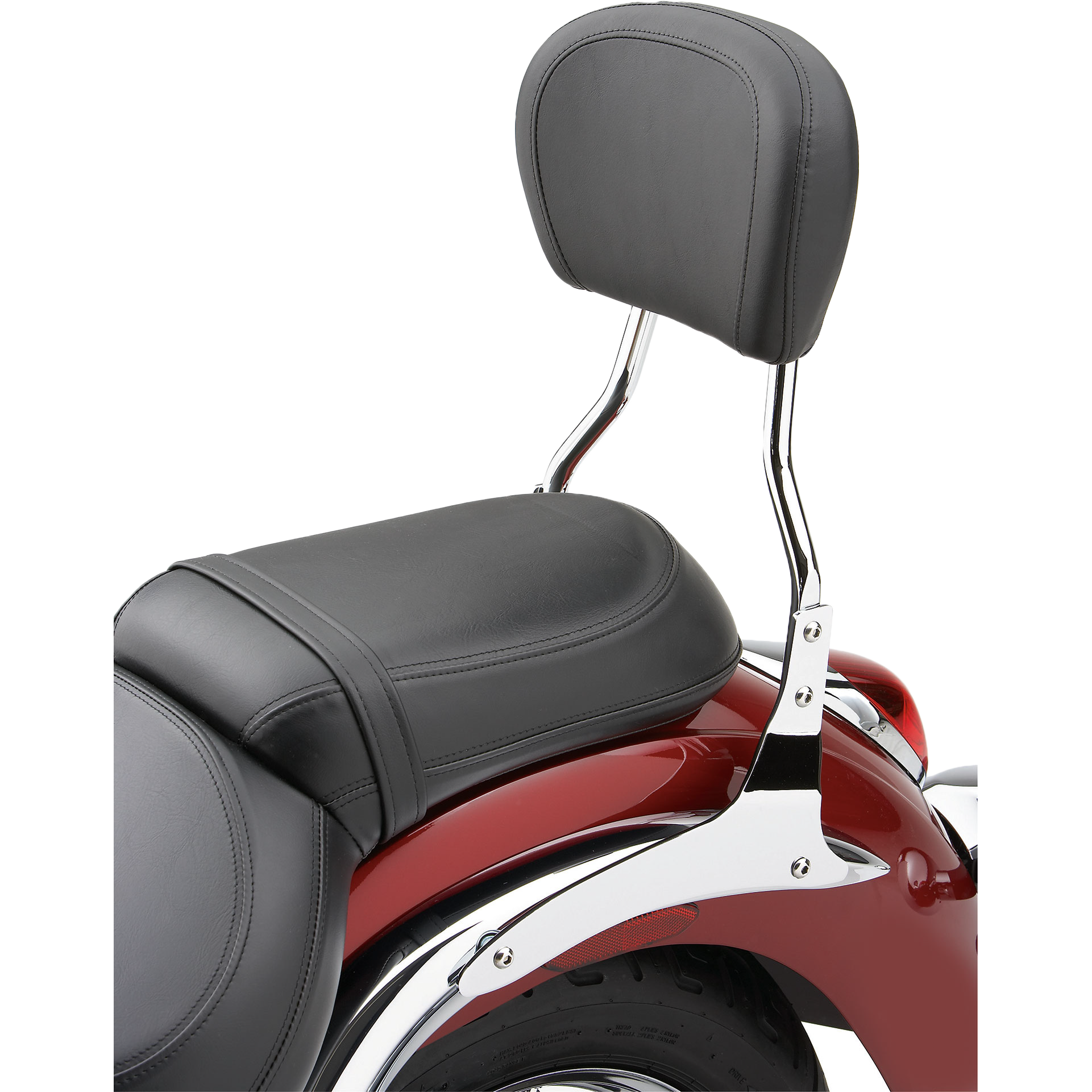 Short Round Sissy Bar W/Pad Chrome Yam Raider 08 18