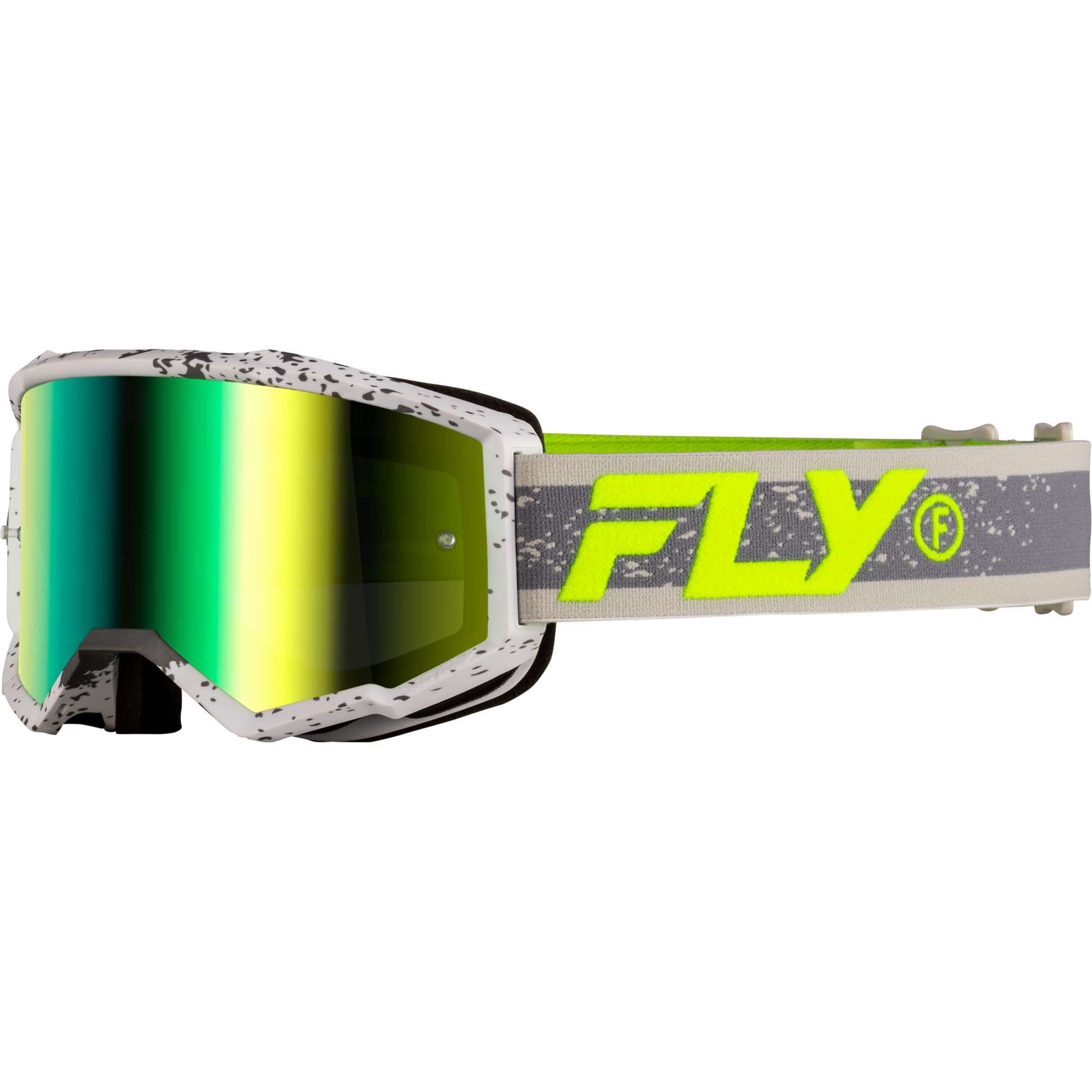 Zone Goggle Dark Grey/Hi Vis W/ Iridescent Grn Mirror Lens